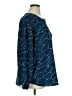 Ann Taylor 100% Polyester Stars Blue Long Sleeve Blouse Size XL - photo 4