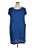 J.Jill Solid Blue Casual Dress Size XL - photo 1