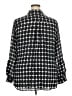 Foxcroft 100% Tencel Houndstooth Black 3/4 Sleeve Blouse Size 20W - photo 2