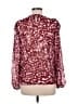 Maje 100% Polyester Print Burgundy Long Sleeve Blouse Size Med (2) - photo 2