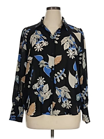 Ann Taylor Factory Long Sleeve Blouse (view 1)