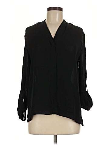 Elie Tahari Long Sleeve Silk Top (view 1)