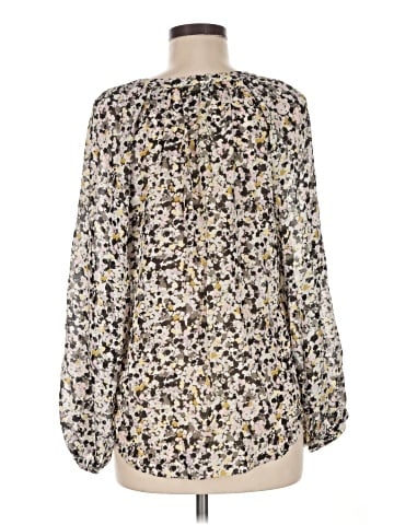 Theory Long Sleeve Silk Top (view 2)