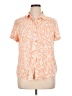 Croft & Barrow 100% Rayon Tropical Orange Short Sleeve Blouse Size XL - photo 1