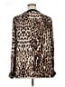 Worthington 100% Polyester Animal Print Brown Long Sleeve Blouse Size 1X - photo 2