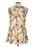 Floreat 100% Rayon Yellow Sleeveless Blouse Size 12 - photo 2