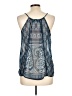 Cure 100% Polyester Blue Sleeveless Blouse Size L - photo 2