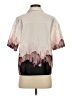 Express 100% Polyester Color Block Ivory Short Sleeve Blouse Size S - photo 2