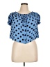 Zara Blue Short Sleeve Blouse Size XL - photo 1