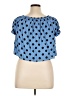 Zara Blue Short Sleeve Blouse Size XL - photo 2