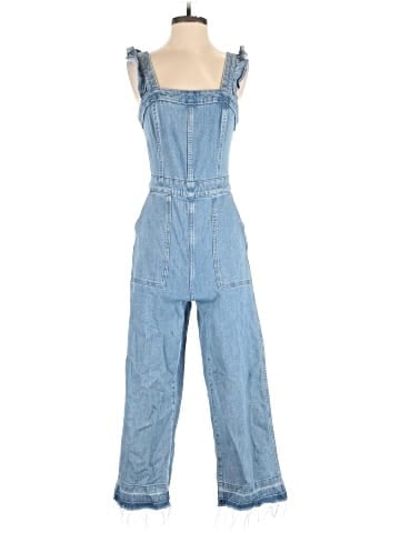 Madewell Denim Ruffle-Strap Jumpsuit (view 1)