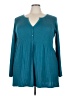 Dialogue Teal Long Sleeve Silk Top Size 3X - photo 1
