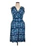 Nine West Chevron-herringbone Blue Cocktail Dress Size 14 - photo 1