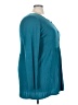 Dialogue Teal Long Sleeve Silk Top Size 3X - photo 4