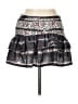 Topshop 100% Polyester Animal Print Black Casual Skirt Size 10 - photo 1