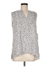 Chaus 100% Polyester Silver Sleeveless Blouse Size M - photo 1