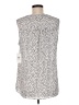Chaus 100% Polyester Silver Sleeveless Blouse Size M - photo 2