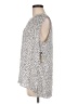 Chaus 100% Polyester Silver Sleeveless Blouse Size M - photo 5