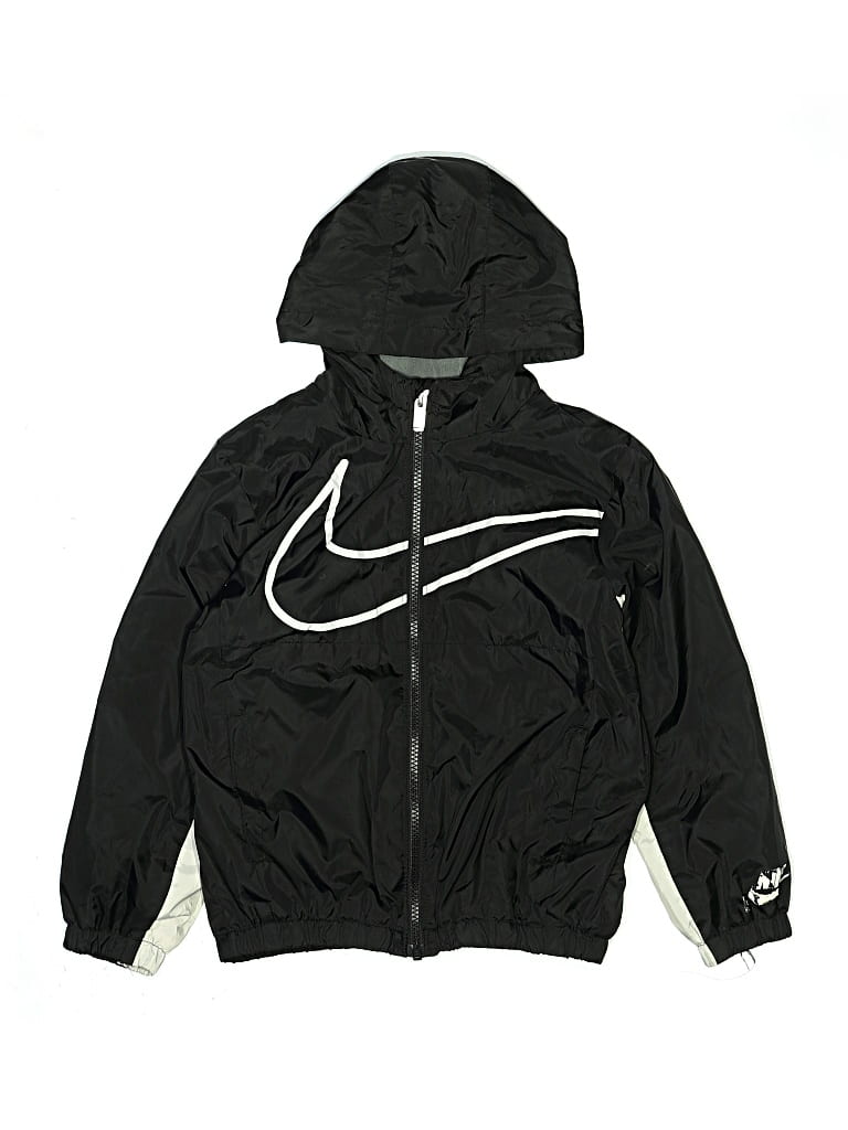 Pre-owned Nike Kids' Windbreaker Jacket In Black