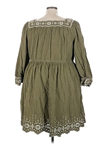 Madewell Plus Embroidered Corduroy Square-Neck Mini Dress (view 2)