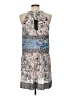 BCBGMAXAZRIA 100% Polyester Paisley Gray Casual Dress Size L - photo 2
