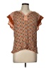 DR2 100% Rayon Orange Short Sleeve Blouse Size L - photo 1