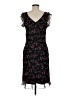 D.B.Y. Ltd 100% Polyester Floral Black Cocktail Dress Size 9 - 10 - photo 2