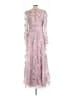 Mac Duggal 100% Polyester Floral Pink Cocktail Dress Size 10 - photo 2