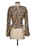 Joie 100% Viscose Floral Yellow Long Sleeve Blouse Size XS - photo 2