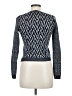 Theory 100% Wool Chevron-herringbone Blue Wool Pullover Sweater Size M - photo 2