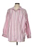Old Navy 100% Cotton Stripes Pink 3/4 Sleeve Button-Down Shirt Size L - photo 1