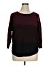a.n.a. A New Approach 100% Acrylic Color Block Burgundy Pullover Sweater Size XL (petite) - photo 1