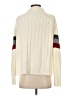 Heartloom 100% Acrylic Color Block Ivory Turtleneck Sweater Size S - photo 2