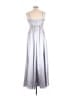 Azazie 100% Polyester Metallic Silver Cocktail Dress Size 12 - photo 2