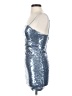Emerald Sundae 100% Nylon Metallic Silver Cocktail Dress Size XS - photo 5