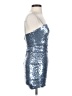 Emerald Sundae 100% Nylon Metallic Silver Cocktail Dress Size XS - photo 4