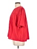 Hinge Red Short Sleeve Blouse Size L - photo 5