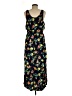 Merona Floral Black Casual Dress Size L - photo 2