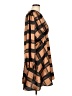 Halogen Plaid Brown Casual Dress Size L - photo 4