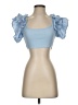 Zara Blue Short Sleeve Top Size S - photo 1