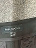 Pink Tartan Solid Black Wool Pants Size 0 - photo 4