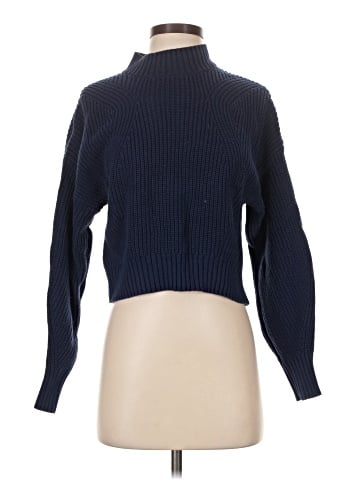 Aqua Turtleneck Sweater (view 1)