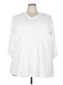 Quacker Factory White 3/4 Sleeve Top Size 3X - photo 1