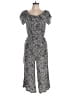 Mud Pie Paisley Gray Jumpsuit Size L - photo 1