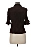 Zara Brown 3/4 Sleeve Button-Down Shirt Size M - photo 2