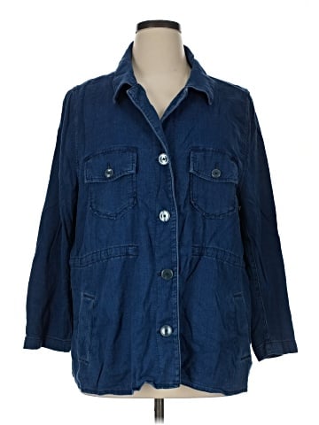 Lane Bryant 3/4 Sleeve Button-Down Shirt (view 1)