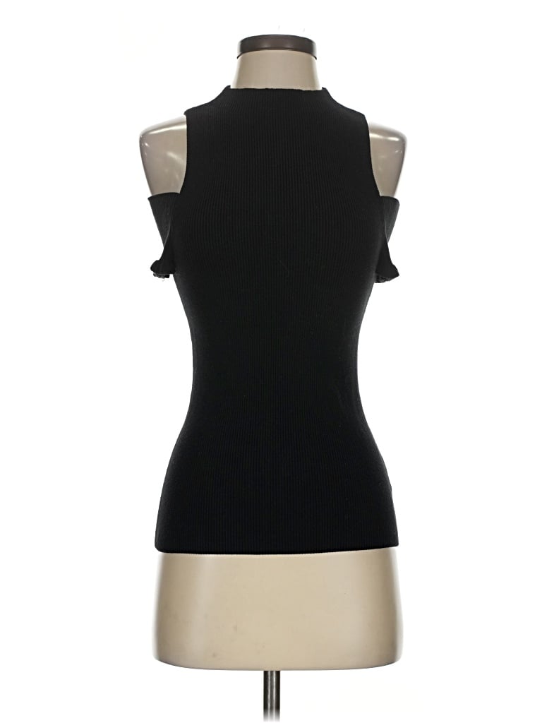 Pre-owned Intermix Sleeveless Top Black Halter Neckline Tops