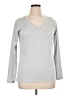 Nike 100% Polyester Gray Long Sleeve Top Size XL - photo 1