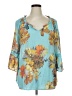 Spense Teal 3/4 Sleeve Blouse Size XL - photo 1