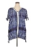 Bindya Blue Short Sleeve Blouse Size M - photo 1